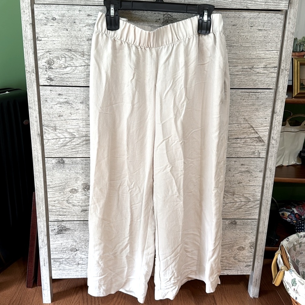 SALE☀️H&M Cream Wide Leg Pants